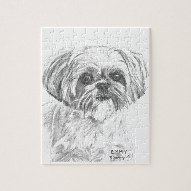 Quebra-cabeça Desenho de Shih Tzu (Vertical)