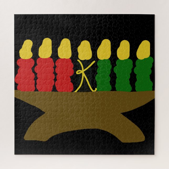 Quebra-cabeça Desenho de Vela de Kwanzaa (Vertical)