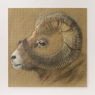Quebra-cabeça Desenho do giz de ovelha do Bighorn