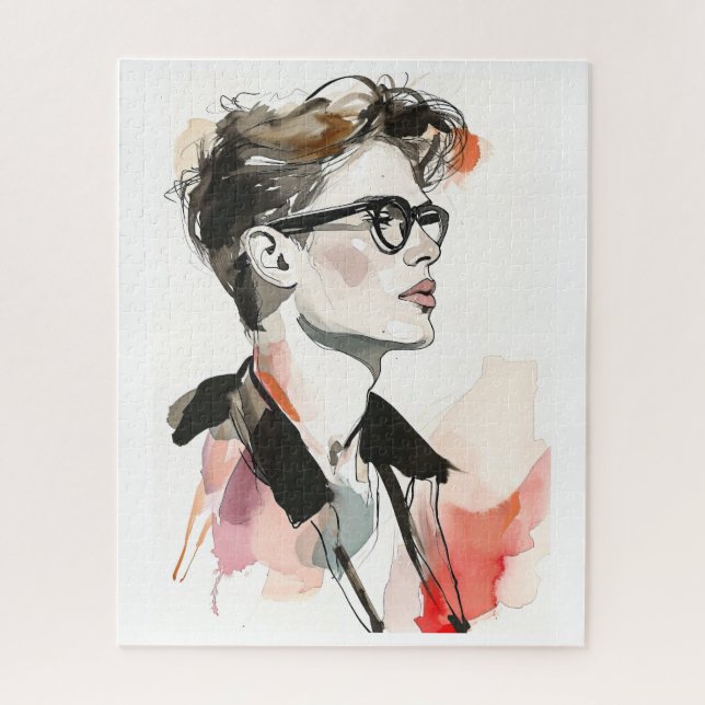 Quebra-cabeça Desenho do hipster (Vertical)