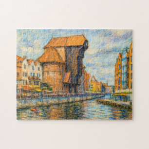 Quebra-cabeça Desenho em pastel do portão histórico do guindaste