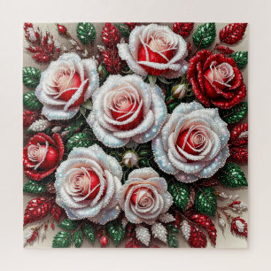 Quebra-cabeça Desenho Floral Embelezado com Joias Intrincadas