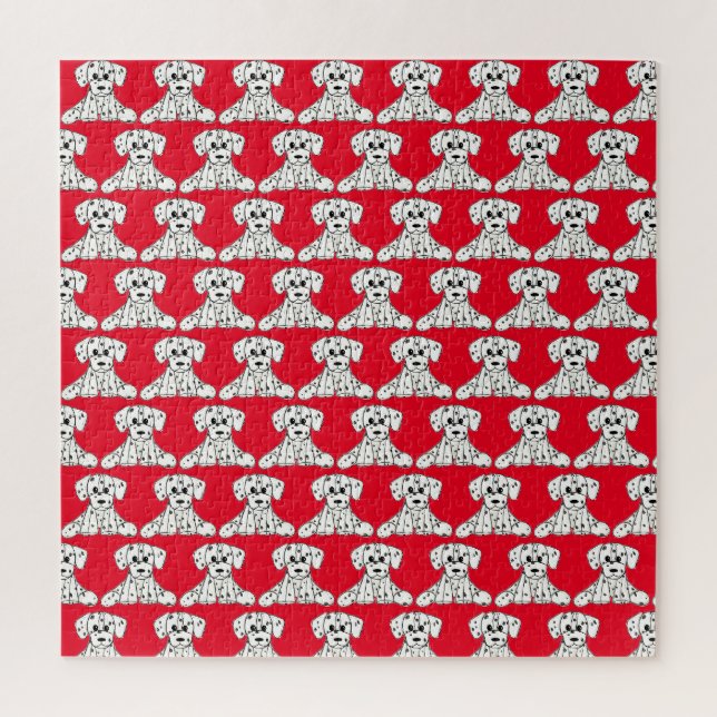 Quebra-cabeça Desenho simples de um cão dalmata de pelúcia em pr (Vertical)