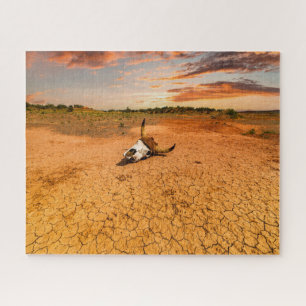 Quebra-cabeça Desertos Deserto com Crânio de Vaca