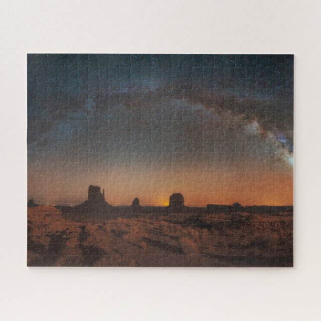 Quebra-cabeça Deserts | Starry Sky Over A Desert Landscape (Horizontal)