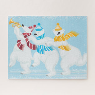 Quebra-cabeça Desfile de Natal Urso Polar de Inverno Puzzle