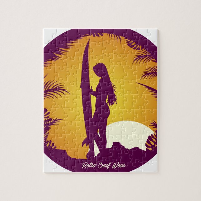Quebra-cabeça Desgaste retro do surf (Vertical)