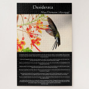 Quebra-cabeça Desiderata Hummingbird borzando uma flor