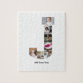 Quebra-cabeça Design a sua própria letra J Poster de colagem de