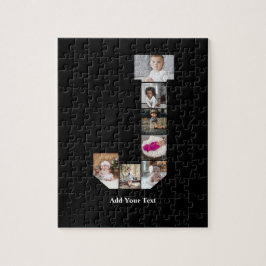 Quebra-cabeça Design a sua própria letra J Poster de colagem de