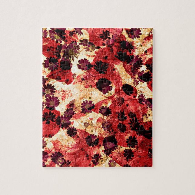 Quebra-cabeça Design abstrato do padrão de flor da margarida ama (Vertical)