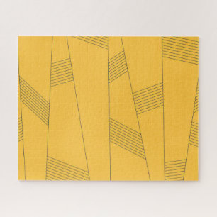 Quebra-cabeça design abstrato gráfico simples, amarelo, moderno
