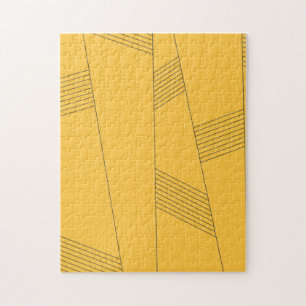 Quebra-cabeça Design abstrato simples, amarelo, moderno