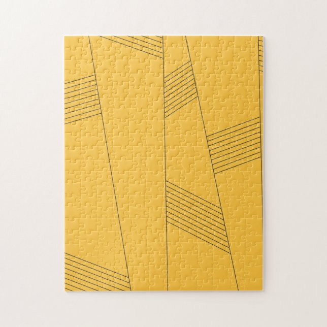Quebra-cabeça Design abstrato simples, amarelo, moderno (Vertical)