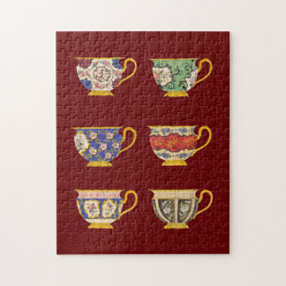 Quebra-cabeça Design Antiquado para a Taça de Tea