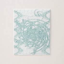 Quebra-cabeça Design claro verde branco