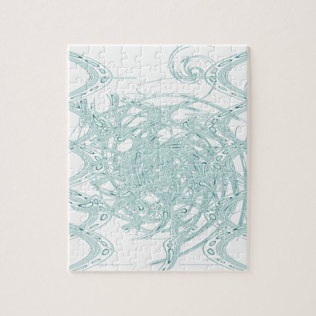 Quebra-cabeça Design claro verde branco (Vertical)