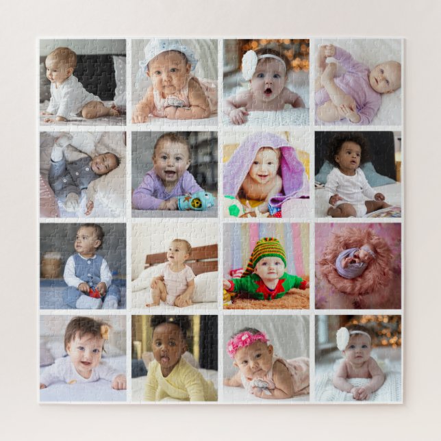 Quebra-cabeça Design da Sua Própria Colagem de Fotos 16 (Vertical)