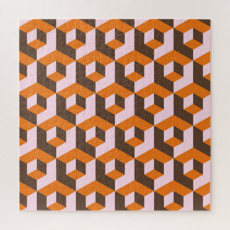 Quebra-cabeça design de abstrato geométrico sem costura.