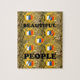 Quebra-cabeça Design de Arte Étnica Africana: Belas Pessoas