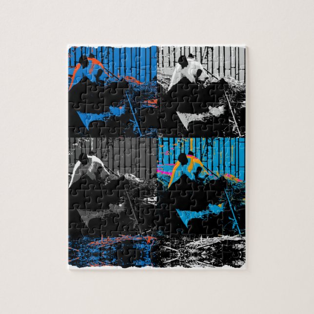 Quebra-cabeça Design de Arte Moderna com Urso Panda (Vertical)