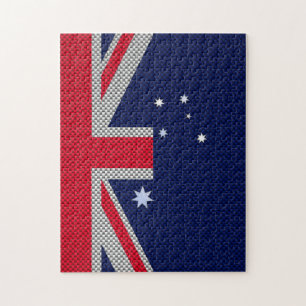 Quebra-cabeça Design de bandeira da Austrália no Estilo de Crom