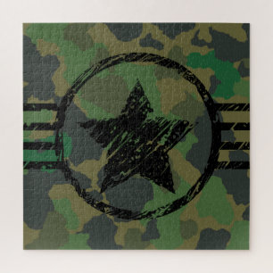 Quebra-cabeça design de camuflagem militar