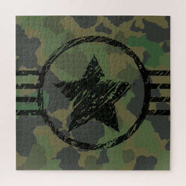 Quebra-cabeça design de camuflagem militar (Vertical)