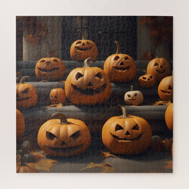 Quebra-cabeça design de decoração de halloween (Vertical)