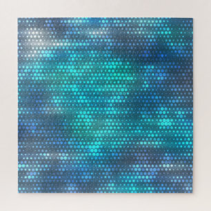 Quebra-cabeça Design de fundo azul-abstrato criativo.