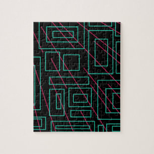 Quebra-cabeça design de fundo preto