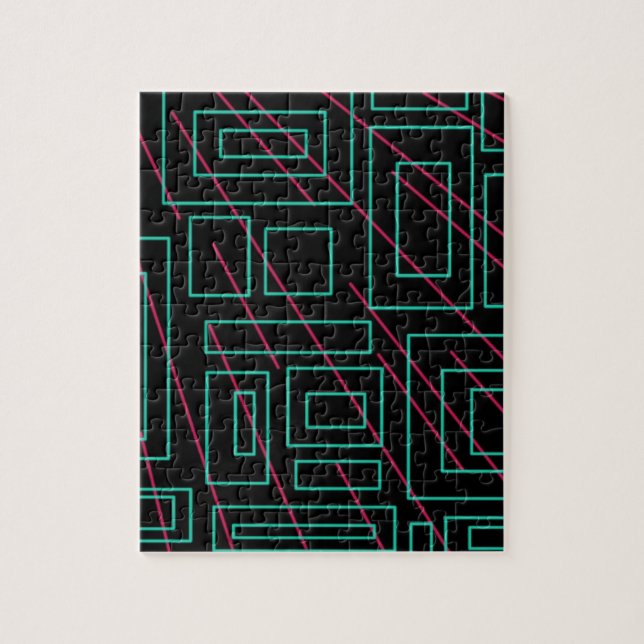 Quebra-cabeça design de fundo preto (Vertical)