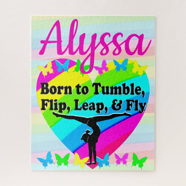 QUEBRA-CABEÇA DESIGN DE GINÁSTICA TERRÍFICA DE TUMBLIA (Vertical)