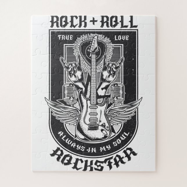 Quebra-cabeça Design de Guitar Rock (Vertical)