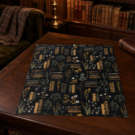 Quebra-cabeça Design de Livro Elegante - Dark Academia - Livro A