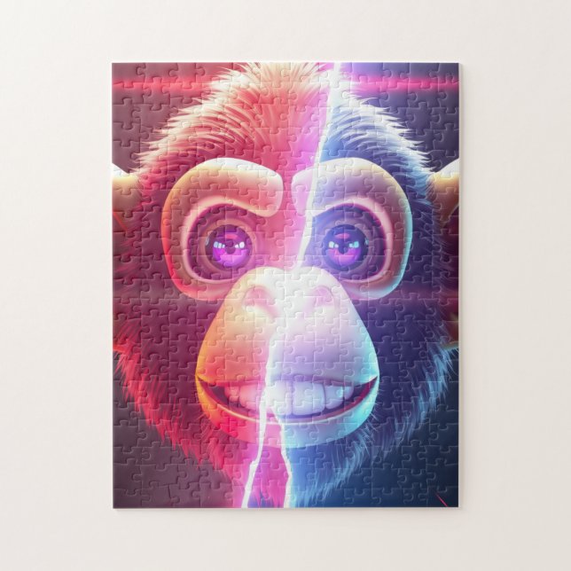 Quebra-cabeça Design de Macaco (Vertical)