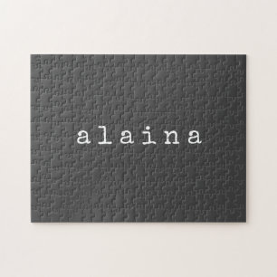 Quebra-cabeça Design de nome minimalista simples em preto person