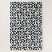 Design de padrão branco e preto escarnecido do crâ