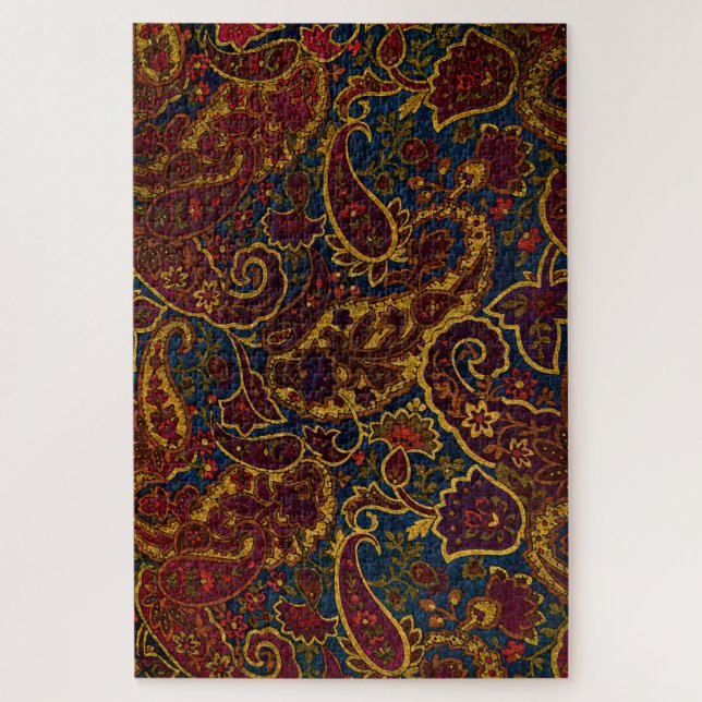 Quebra-cabeça Design de paisley castanho-escuro da safena (Vertical)