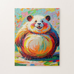 Quebra-cabeça Design de panda-arte abstrato gigante colorida