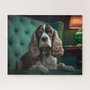 Quebra-cabeça Design de retrato clássico de Cocker Spaniel elega