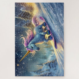 Quebra-cabeça Design de Snowboard Unicorn por Rich AMeN Gill