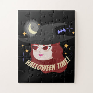 Quebra-cabeça Design de Tempo de Halloween Fofo