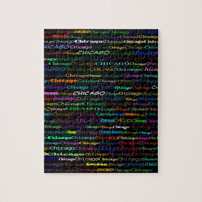 Quebra-cabeça Design de texto I de Chicago (Vertical)