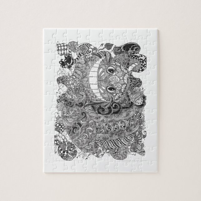 Quebra-cabeça Design do gato de Cheshire (Vertical)