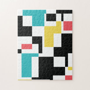 Quebra-cabeça Design gráfico geométrico moderno, divertido e col