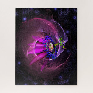 Quebra-cabeça Design Nebula com Flor de Paixão