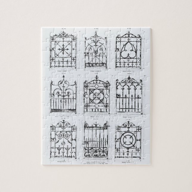 Quebra-cabeça Design para trilhos do ferro fundido, 'de (Vertical)