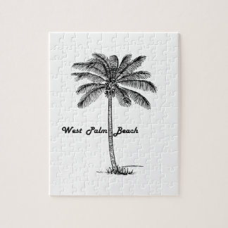 Quebra-cabeça Design preto e branco de West Palm Beach & de