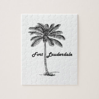 Quebra-cabeça Design preto e branco do Fort Lauderdale & da